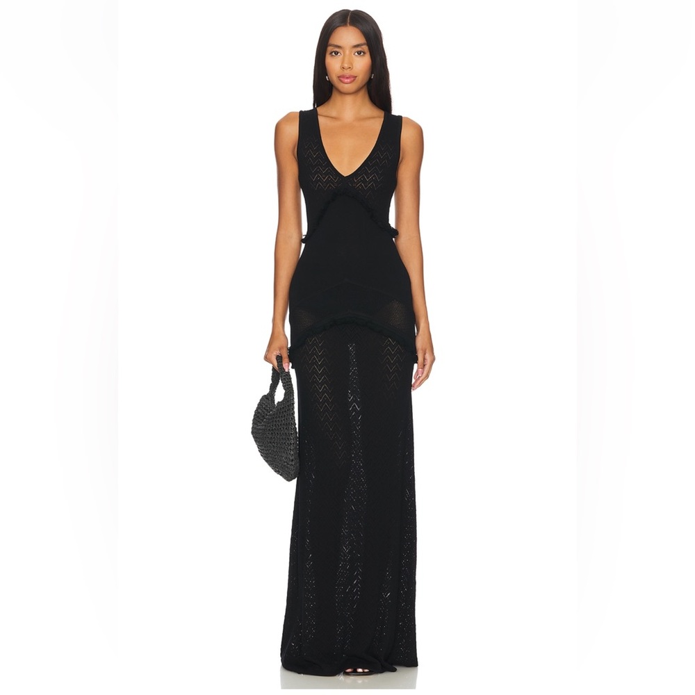 House of Harlow 1960 Black Sleeveless Maxi Dress